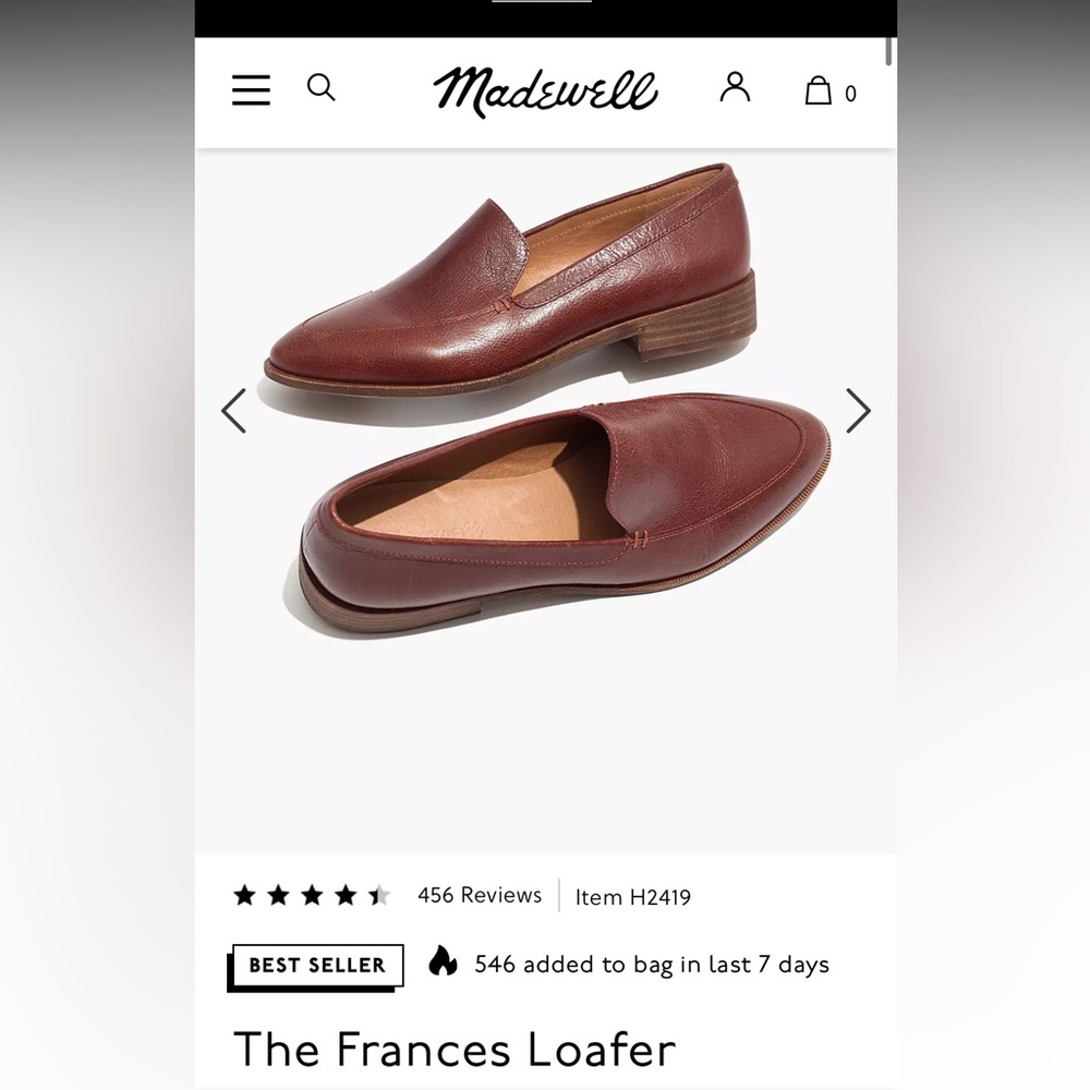 Madewell the Frances loafer in amber brown